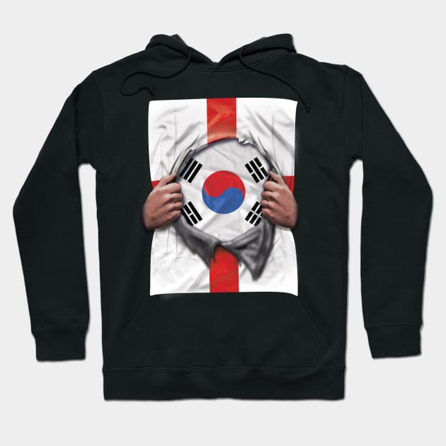 South Korea Flag English Flag Ripped - Gift for South Korean From South Korea Hoodie by Country Flags